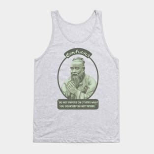 Confucius Portrait and Quote Tank Top